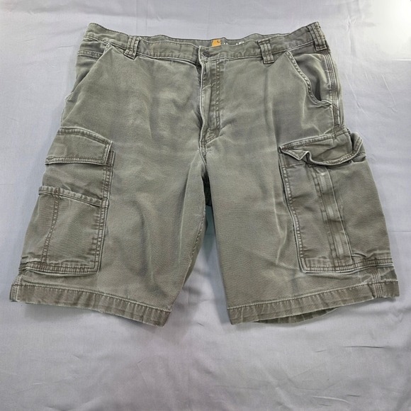 Carhartt Relaxed Fit Cargo Shorts Mens Size 38‎ Olive Green Casual Outdoor - Picture 1 of 5